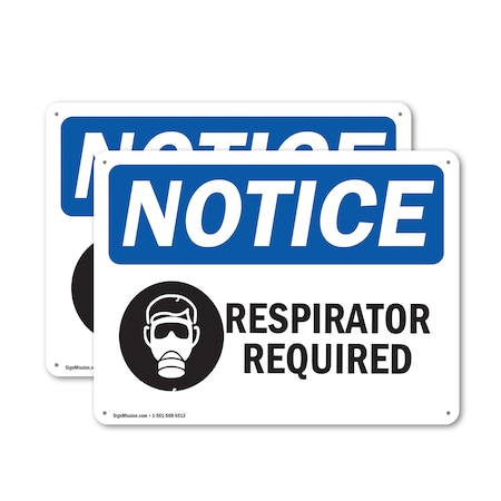 Signmission 7 in Height, 10 in Width, Plastic, Rectangle OS-2PACK-NS-P-710-L-18053